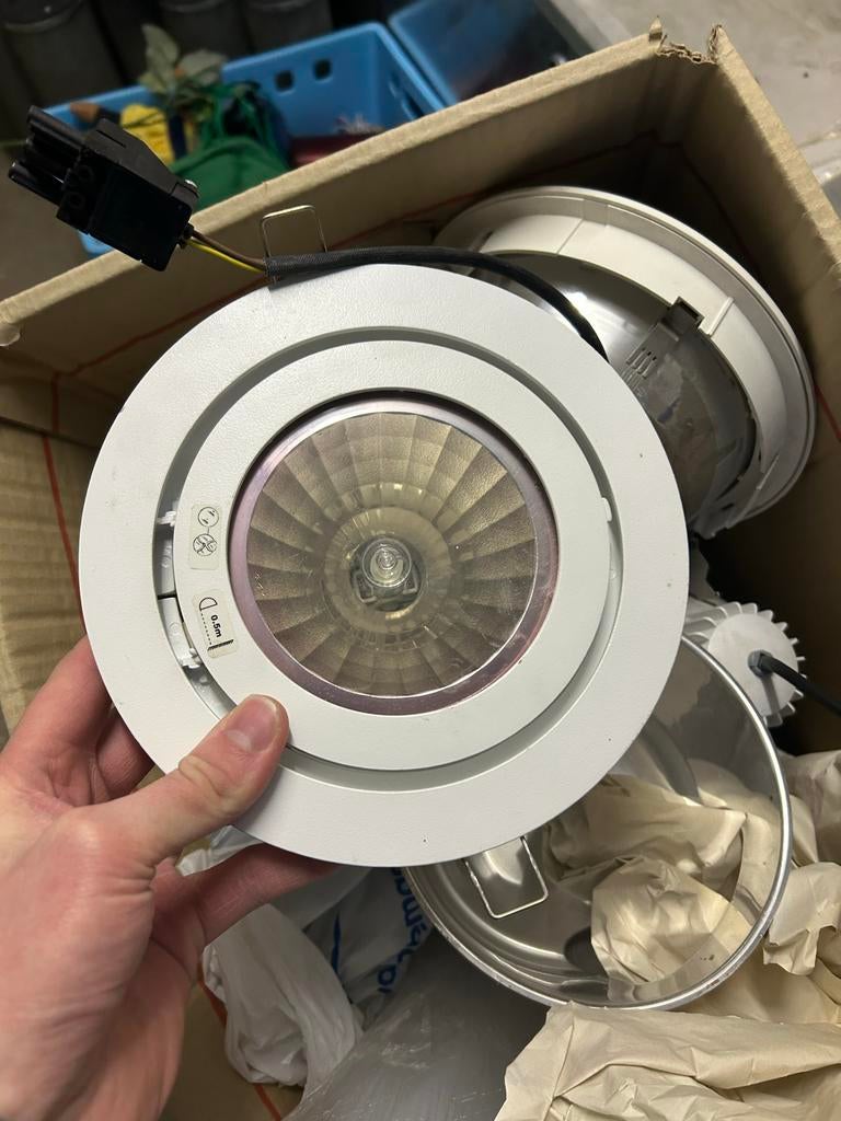 Partij Vleeslampen en Lichtbakken - Horeca, Ophalen, Halogeen, Gebruikt, Metaal of Aluminium