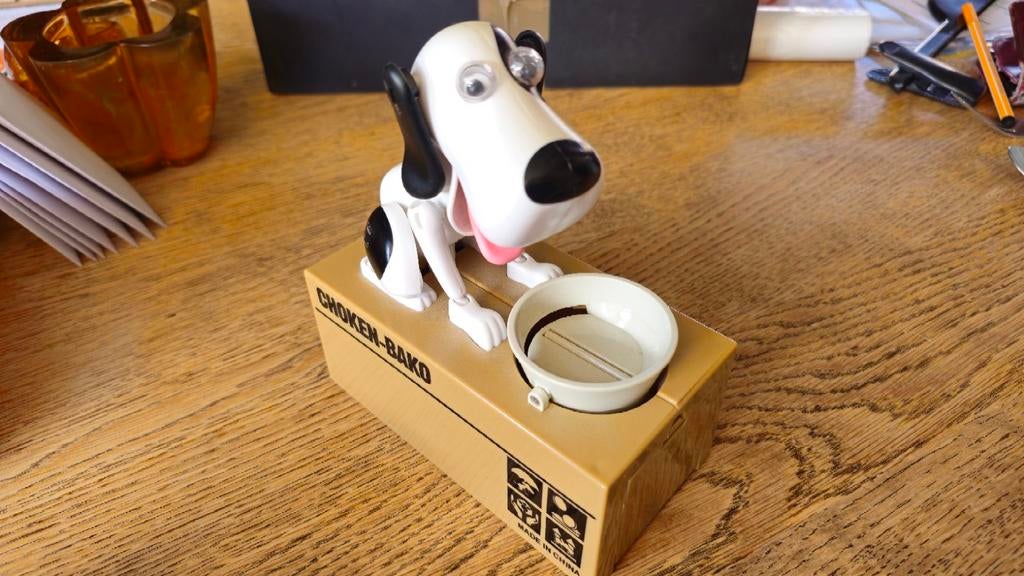 Spaarpot hond, Ophalen of Verzenden, Zo goed als nieuw, Steen, Aardewerk of Keramiek, Dier