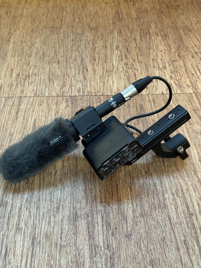 Sony xlr handle with shotgun mic, Ophalen of Verzenden, Zo goed als nieuw, Audio