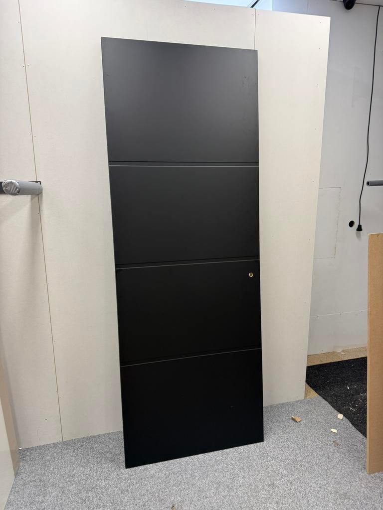 MP221 Svedex zwarte lijndeur opdek links 231,5 x 83, Ophalen, Zo goed als nieuw, Binnendeur, 215 cm of meer