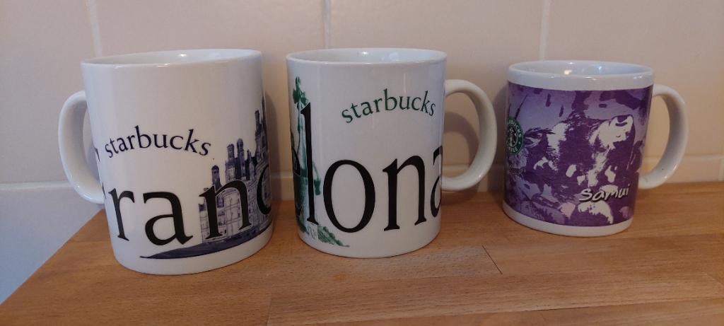 3 Starbucks mokken waarvan 2 xxl mokken collectors serie ., Ophalen of Verzenden, Aardewerk, Wedgwood, Kop(pen) en/of Schotel(s)