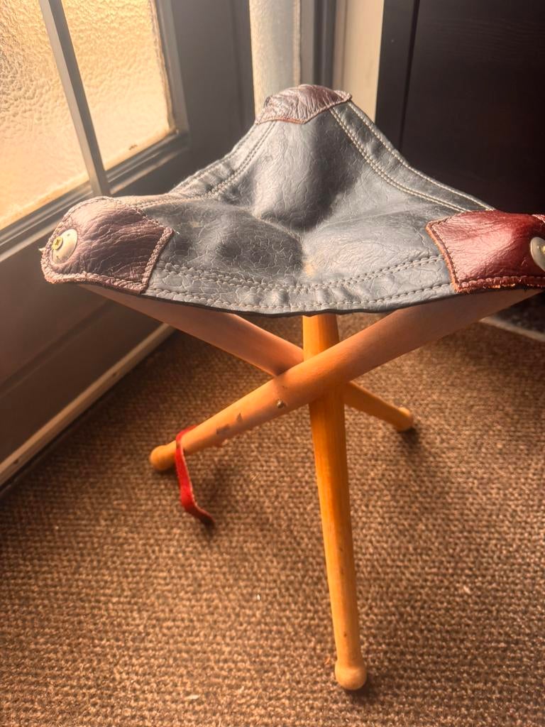 Pedicure kruk leer, Ophalen of Verzenden