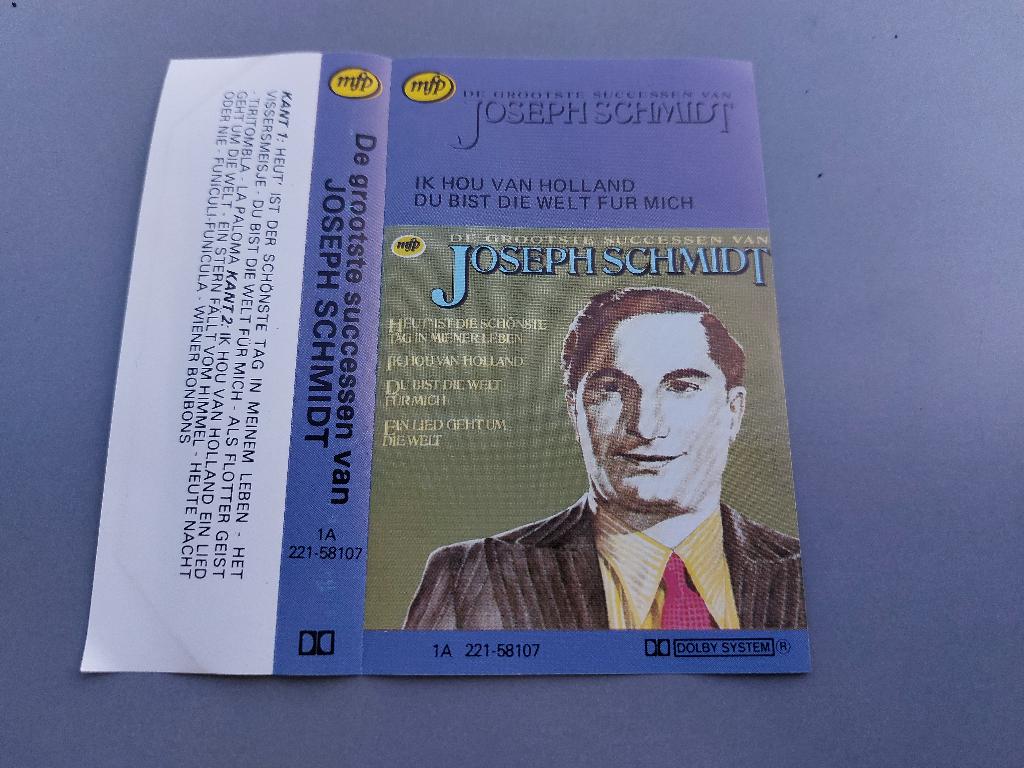 JOSEPH SCHMIDT - DE GROOTSTE SUCCESSEN VAN (MC), Klassiek, 1 bandje, Ophalen of Verzenden, Zo goed als nieuw