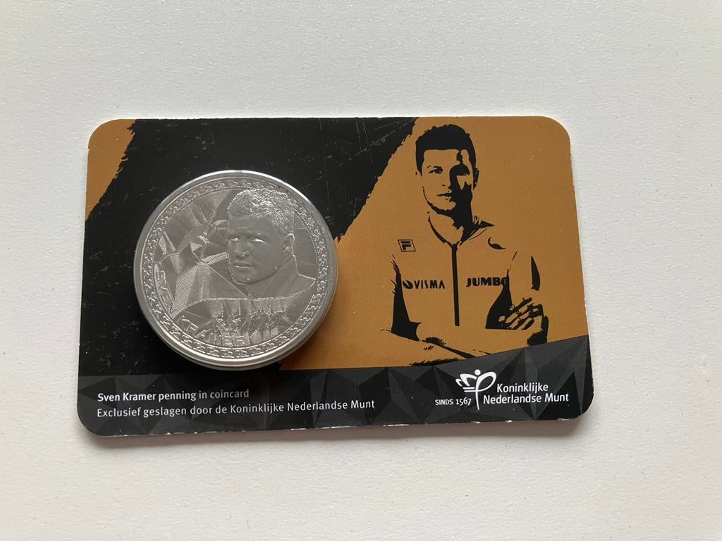 Coincard Sven Kramer in BU, Verzenden, Koningin Beatrix, Euro's