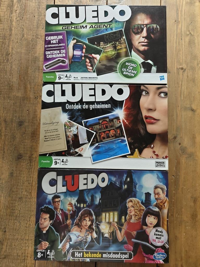 3 X   'Cluedo', Hasbro., Nieuw, Ophalen of Verzenden, Hasbro.