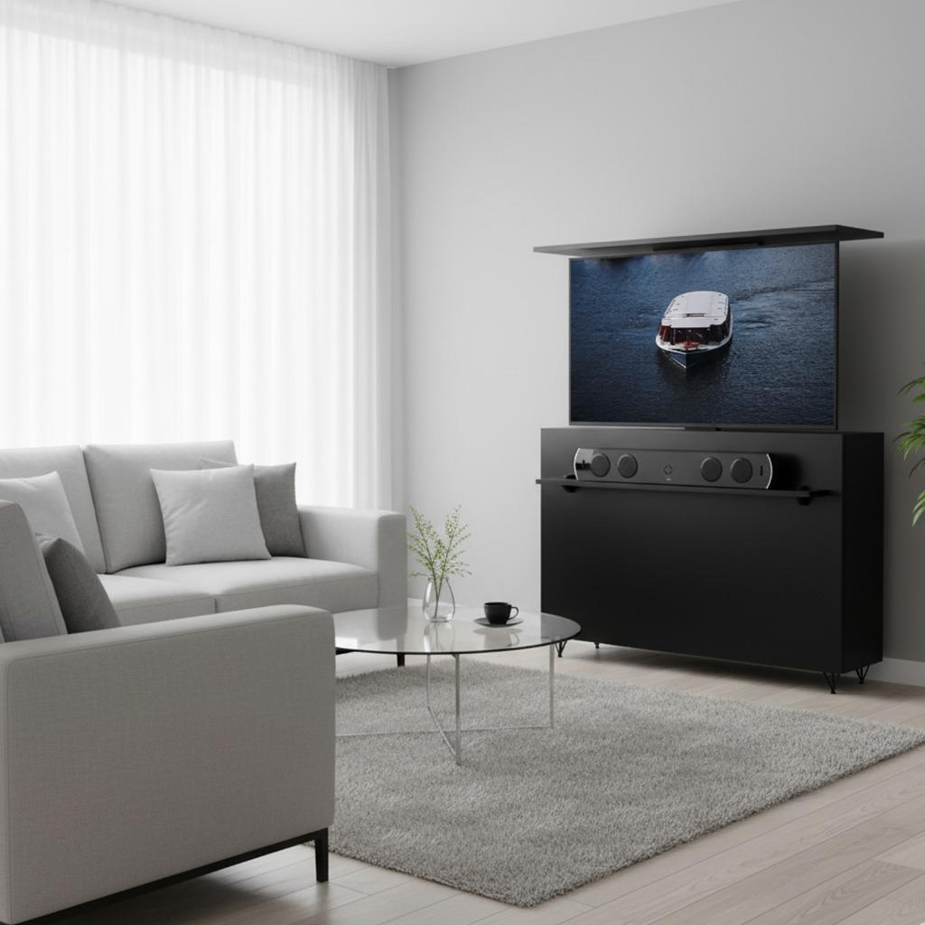 TV lift meubel met soundbar houder (32-75 inch) v.a €1350,-, Verzenden, Nieuw