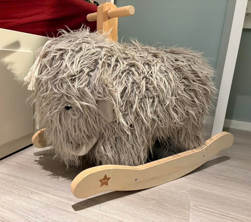 Kid’s Concept hobbel dier mammoet hobbelpaard schommel dier, Ophalen, Zo goed als nieuw