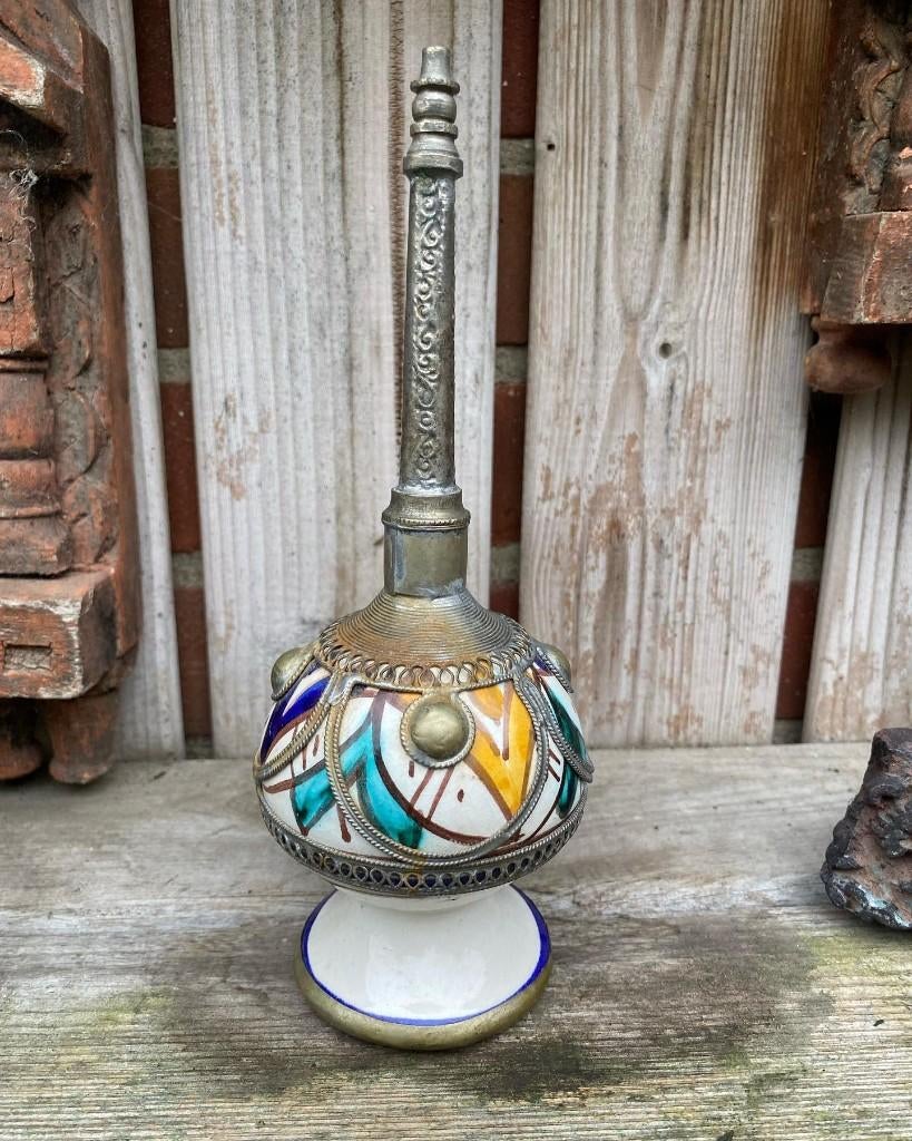 Vintage prachtige Marokkaanse parfumfles., Ophalen of Verzenden