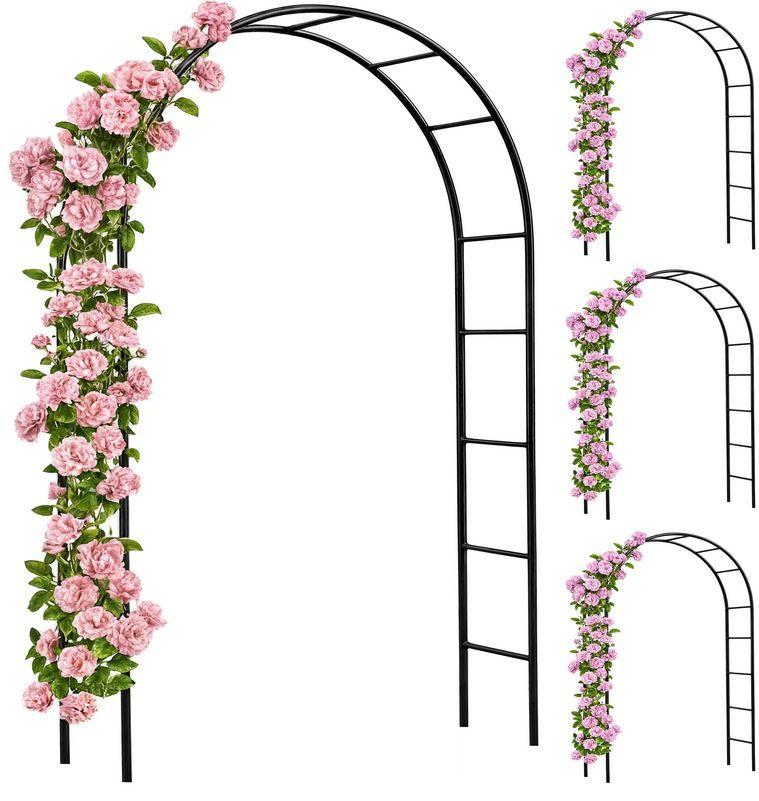 4x Rozenboog rozen boog tuinboog staal zwart GRATIS BEZORGD!, Met poort, Verzenden, Nieuw, P. Venemakade 163c, 9605PN Kiel-Windeweer