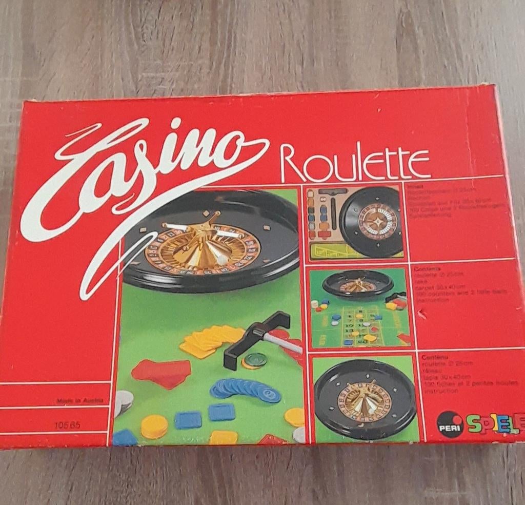 Casino Roulette van Peri met roulette bak van 25 cm., Vijf spelers of meer, Ophalen of Verzenden, Gebruikt, Peri