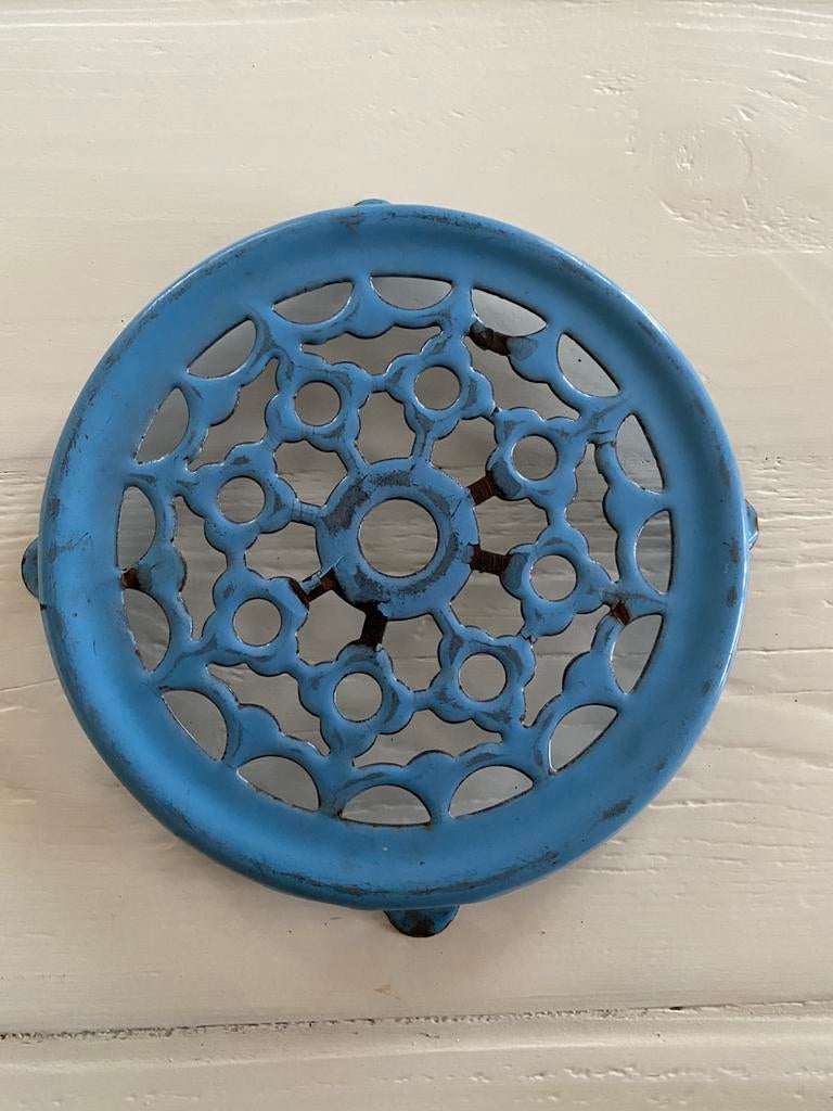 Frans blauwe onderzetter 🩵, Antiek en Kunst, Ophalen of Verzenden