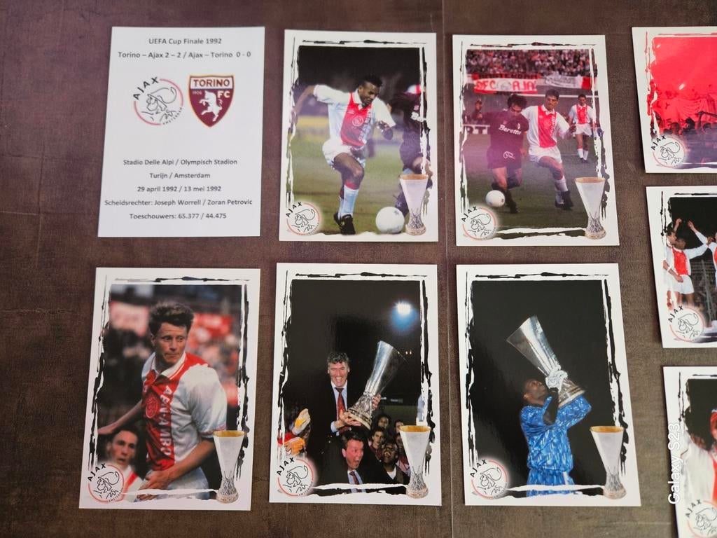 Kampioenskaarten ajax uefa cup finale 1992 ajax - torino, Ophalen of Verzenden, Nieuw, Ajax