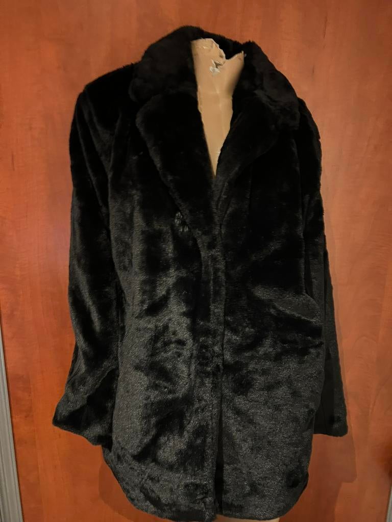 Divided teddy jas maat m zgan, Kleding | Dames, Maat 38/40 (M), H&M, Zwart, Ophalen of Verzenden