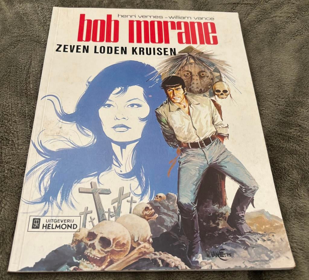 Bob Morane strip: Zeven loden kruisen. IGS, Eén stripboek, Ophalen of Verzenden, Gelezen