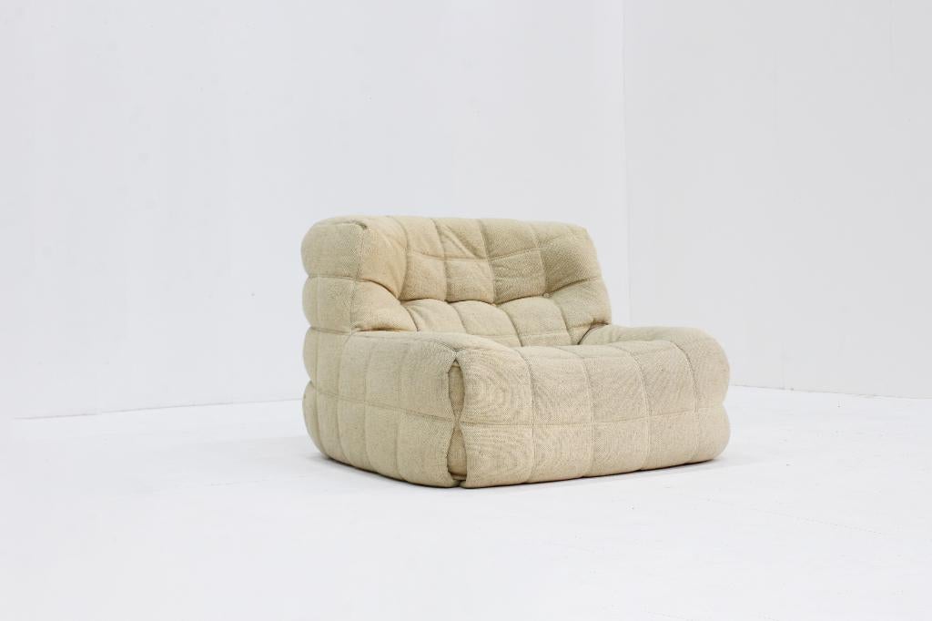 Vintage Ligne Roset Kashima fauteuil Michel Ducaroy, Huis en Inrichting, Fauteuils, Ophalen, Gebruikt, 75 tot 100 cm, 75 tot 100 cm