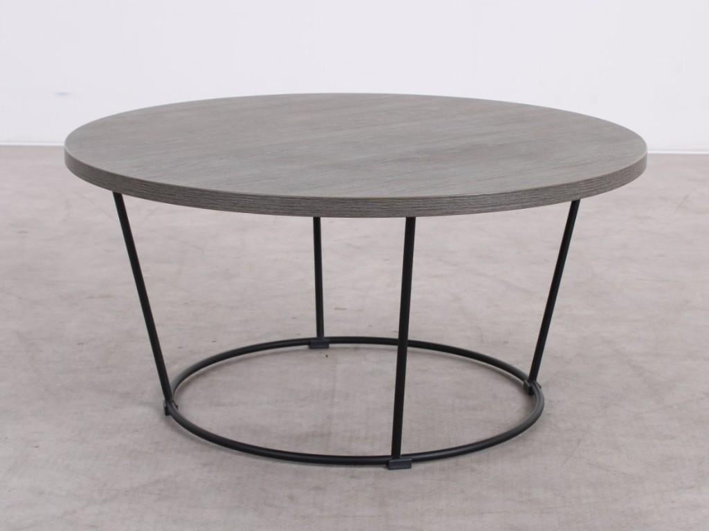 DeBerenn | Pinto | Bijzettafel | Zwart, Rond, Ophalen of Verzenden, Zo goed als nieuw, 75 cm of meer