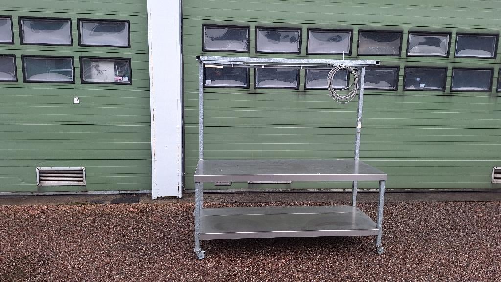 Werkbank werktafel  RVS/gegalvaniseerd 70 x182 cm, Doe-het-zelf en Verbouw, Werkbanken, Ophalen, Gebruikt, 170 cm of meer, Industriepark 2a 9351PA Leek