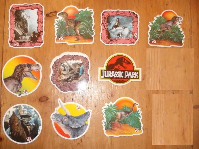 Jurassic Park Parc JP 1992 stickers stickerset film, Ophalen of Verzenden, Zo goed als nieuw, Film, Tv of Omroep