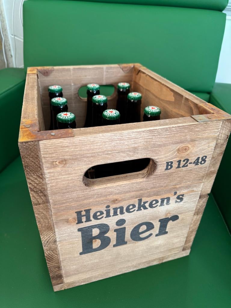 DEN HAAG, ZELDZAME NOSTALGISCHE HOUTEN HEINEKEN KRAT., Ophalen, Nieuw, Overige typen, Heineken