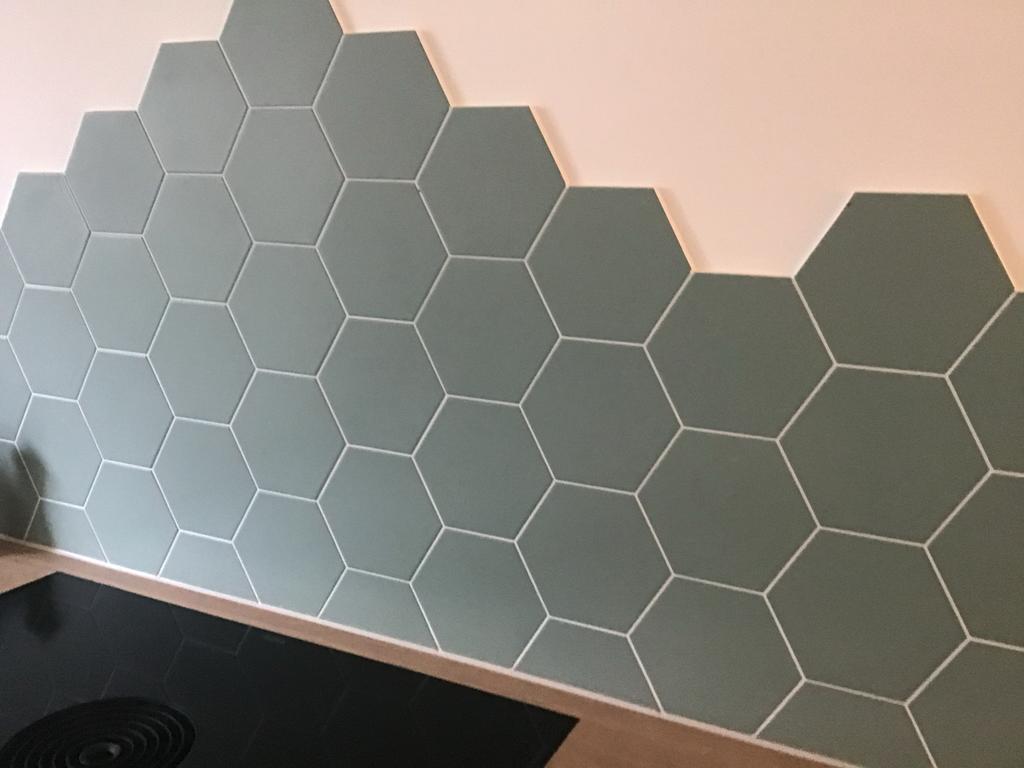 Hexagon tegels, 17 x 15 cm 80 stuks 28 witt tegels, Tuin en Terras, Tegels en Klinkers, Nieuw, Overige typen, Keramiek, Minder dan 5 m²