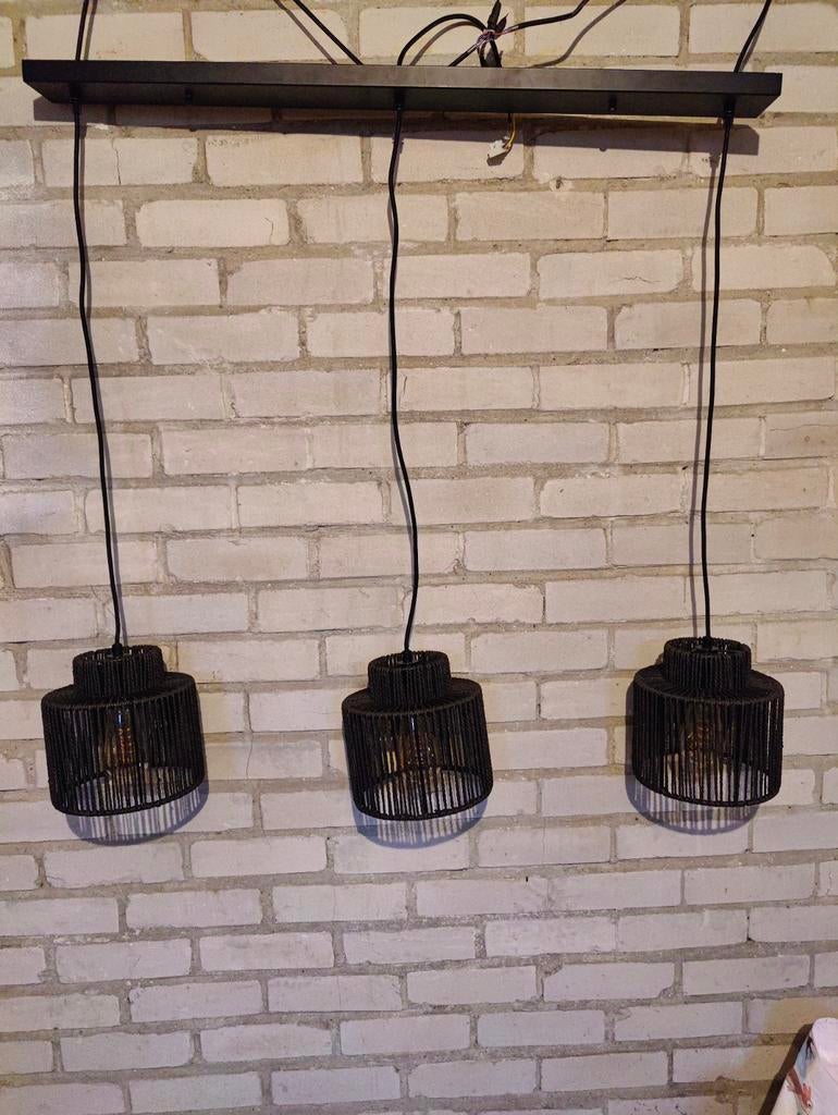 Nette Kwantum hanglamp met Calex lampen, Ophalen, Gebruikt, Metaal, Modern