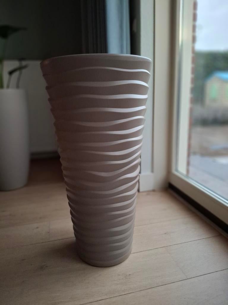 NIEUW bloempot mocca/beige/taupe 75cm hoog, Tuin en Terras, Bloempotten, Nieuw, Kunststof, Binnen, Balkon, Tuin, 70 cm of meer