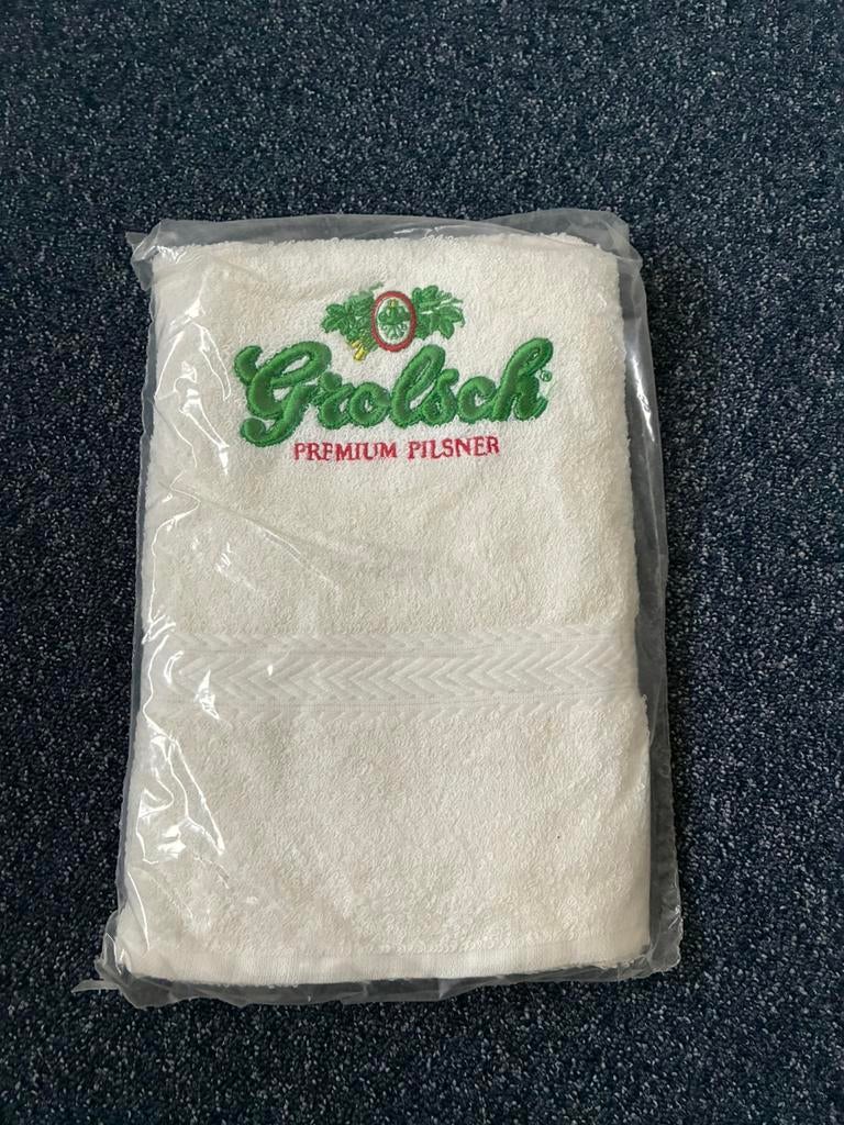 Grolsch handdoek, Verzamelen, Biermerken, Ophalen, Zo goed als nieuw, Grolsch
