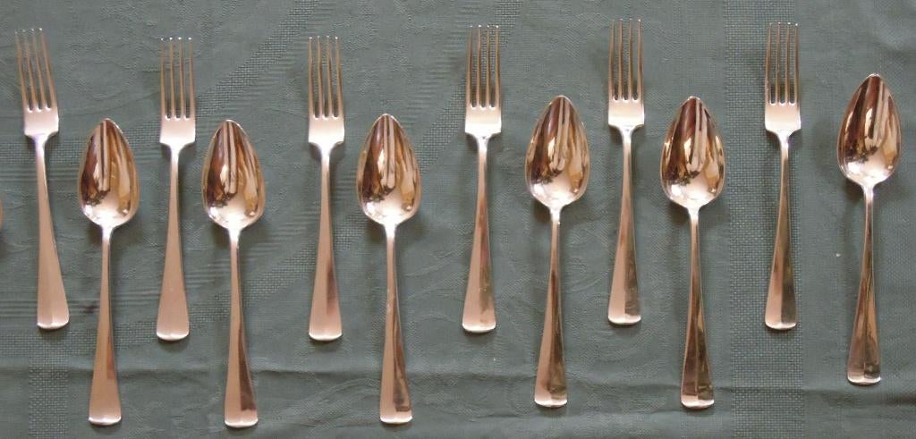 Nr PP53: Onderdelen verzilverde Gero 90 Haags Lofje cassette, Antiek en Kunst, Antiek | Bestek, Ophalen of Verzenden