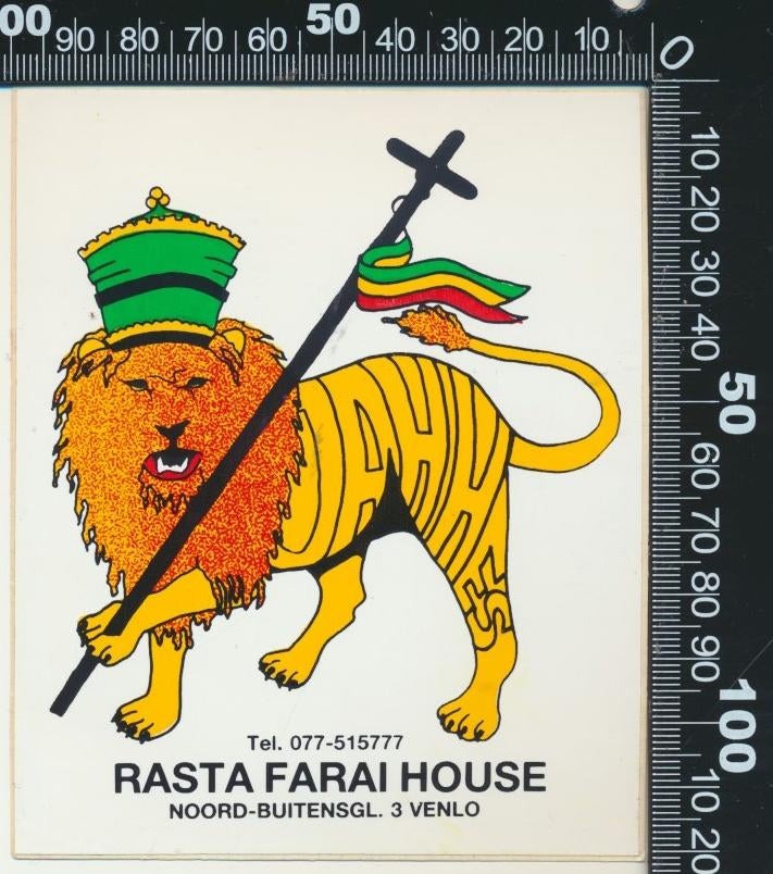 Sticker: Rasta Farai House - Venlo, Verzenden, Zo goed als nieuw, Bedrijf of Vereniging