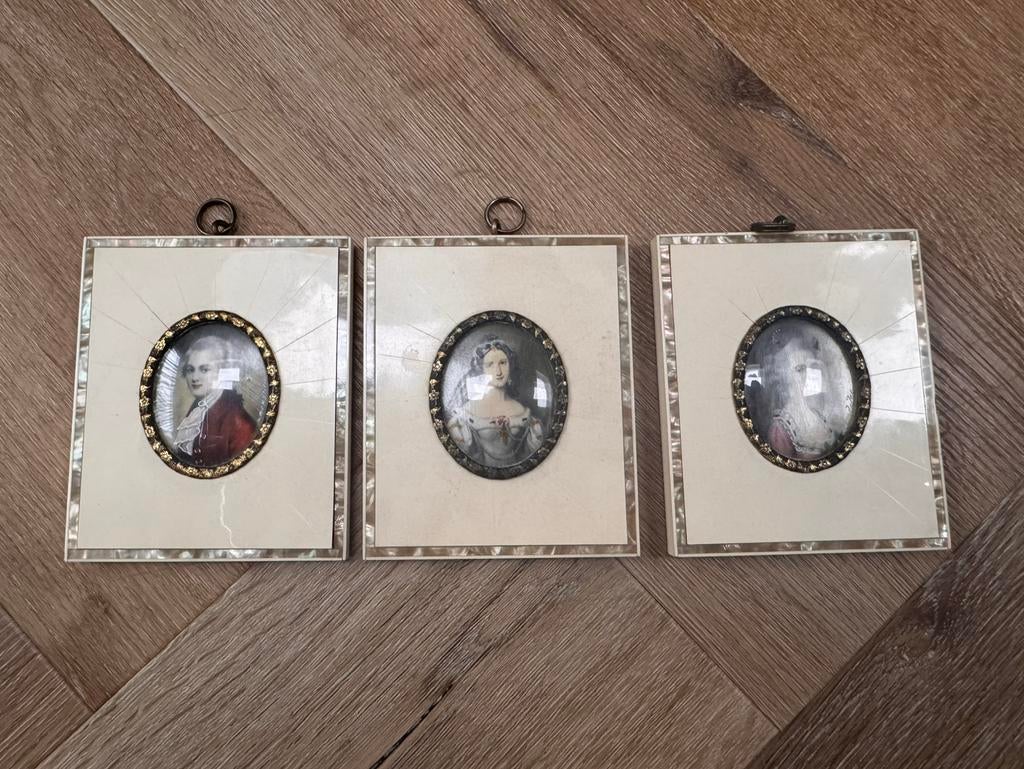 Oude miniatuur portretten, Ophalen of Verzenden