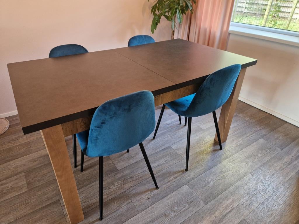 Eettafel, Ophalen, 100 tot 150 cm, Zo goed als nieuw, 150 tot 200 cm