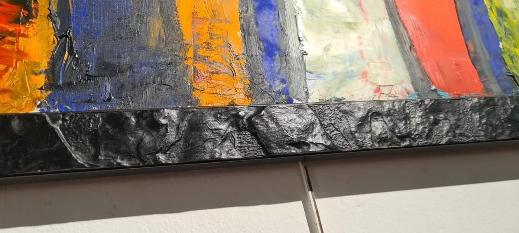 Abstract schilderij, Gratien Dendooven, 123 x 87 cm, Ophalen