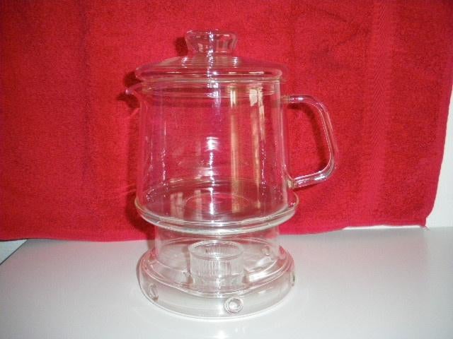 Glazen Pickwick theepot met theelichtje, Ophalen of Verzenden, Zo goed als nieuw, Bord(en), Wedgwood