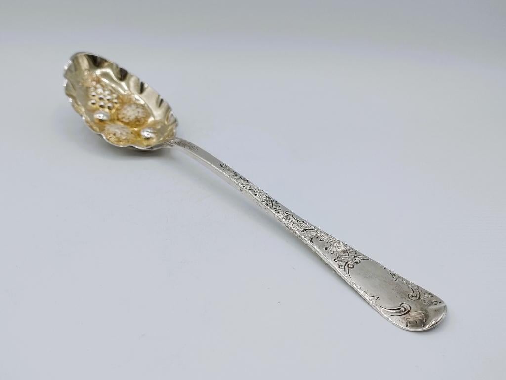 Zilveren bessenlepel, Barber, Cattle & North, York, 1831, Antiek en Kunst, Verzenden, Zilver