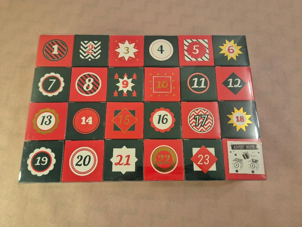 24 Lege advent kalender doosjes, Diversen, Kerst, Ophalen of Verzenden, Nieuw