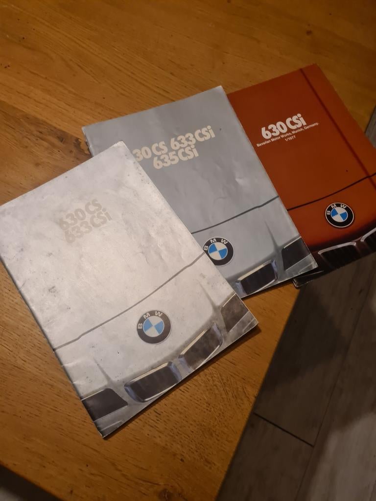 3x Bmw E24 Karmann folders !, Auto diversen, Handleidingen en Instructieboekjes, Ophalen of Verzenden