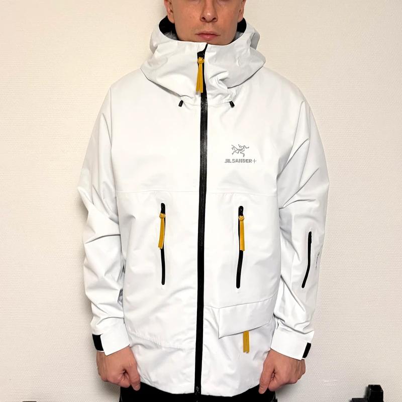 ARC'TERYX  JIL SANDER + "MIST" GORETEX SHELL JACKET, Maat 52/54 (L), Wit, Nieuw, Ophalen of Verzenden