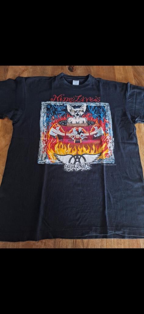 Aerosmith officieel Tour shirt vd Nine Lives Tour 1997, Ophalen of Verzenden, Zo goed als nieuw, Maat 56/58 (XL), Zwart
