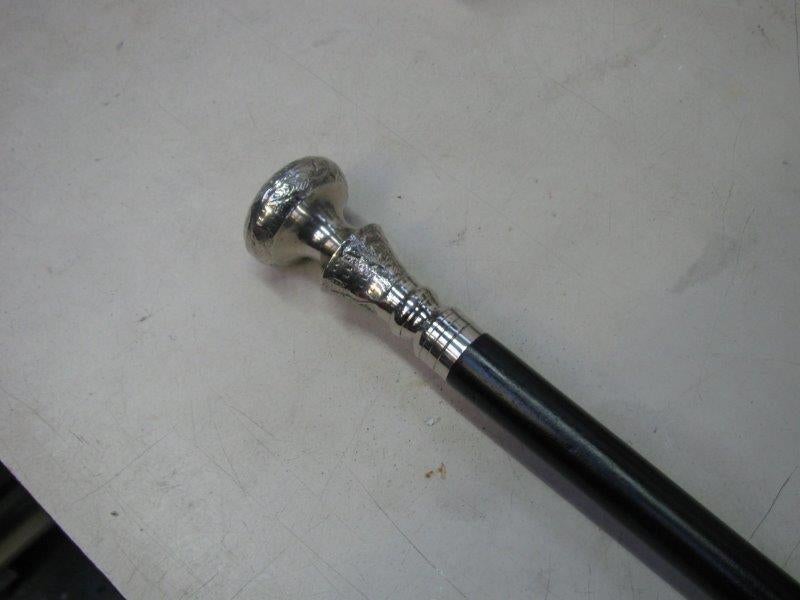 wandelstok met bewerkte knop 90cm met rubberen antislip dop, Ophalen of Verzenden, Nieuw