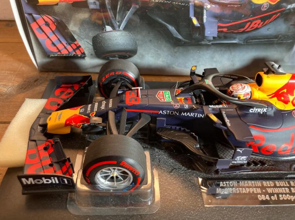 ✅ Max Verstappen 1:18 Winner Brazil GP 2019 RB15 editie 55, Ophalen of Verzenden, Nieuw, Formule 1