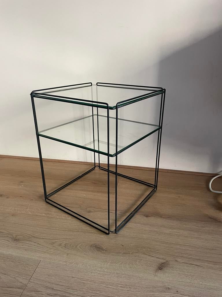 Max Sauze isocele vintage design tafeltje zwart, Ophalen, Gebruikt