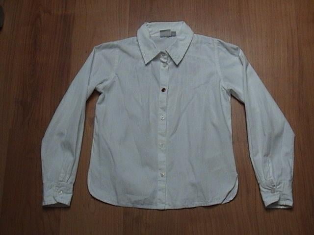 BLUE SEVEN witte blouse lange mouw, zie opdruk op rug 128, Gebruikt, Blue seven, Meisje, Overhemd of Blouse