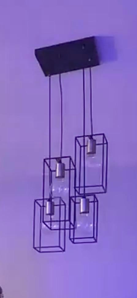 Salonlamp met vier lampen, Ophalen, Nieuw, Metaal, 50 tot 75 cm