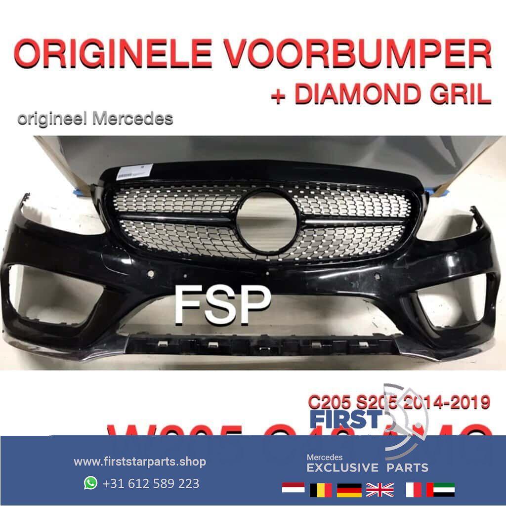 W205 C43 AMG VOORBUMPER + DIAMOND GRIL Mercedes C Klasse 201, -, Voor, -, Bumper