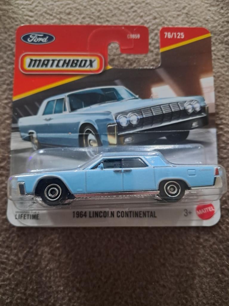 Matchbox 1964 Lincoln Continental licht blauw nieuw in ovp, Ophalen of Verzenden, Nieuw, Auto