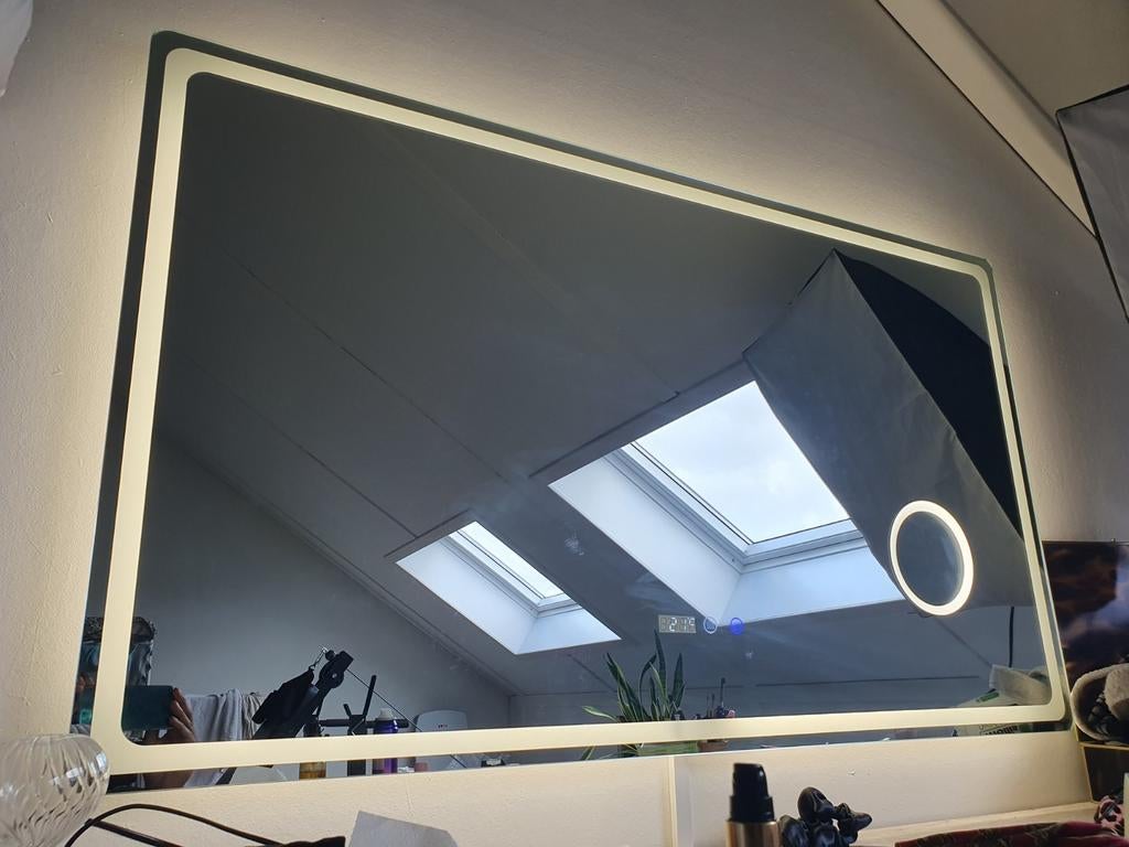 Badkamerspiegel verwarmbaar met led, Huis en Inrichting, Badkamer | Badtextiel en Accessoires, Ophalen of Verzenden, Wit