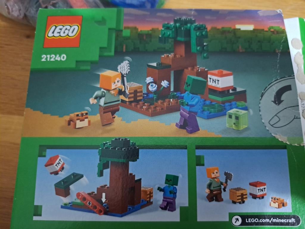 Lego Minecraft 21240 The Swamp Adventure Compleet, Kinderen en Baby's, Speelgoed | Duplo en Lego, Minecraft, Lego, Ophalen of Verzenden