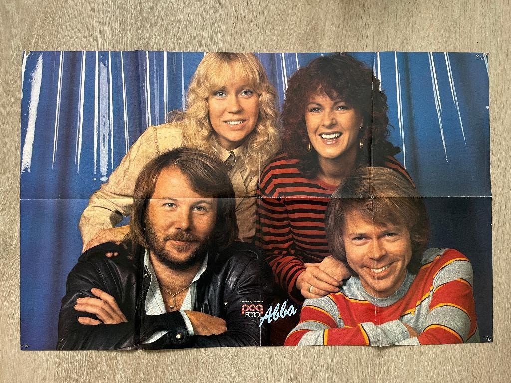 ABBA mega poster, Ophalen of Verzenden, Gebruikt, Poster, Artwork of Schilderij