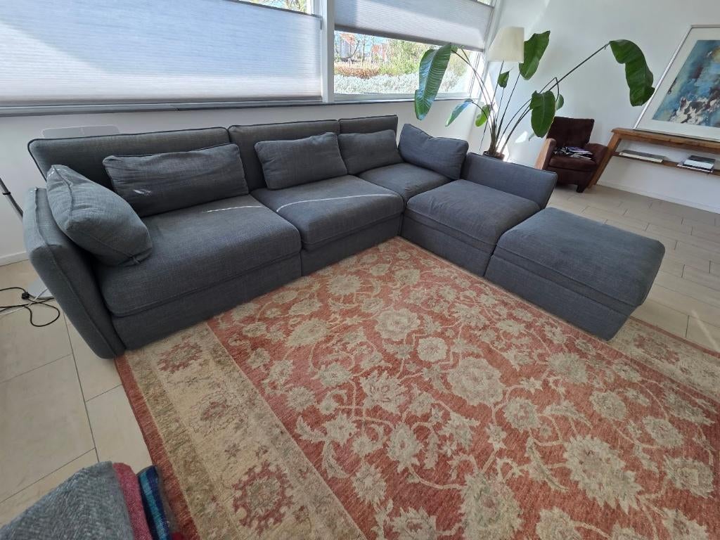 Zeer nette IKEA VIMLE bank in de kleur Hillared antraciet, Ophalen, 100 tot 125 cm, Hoekbank, 300 cm of meer