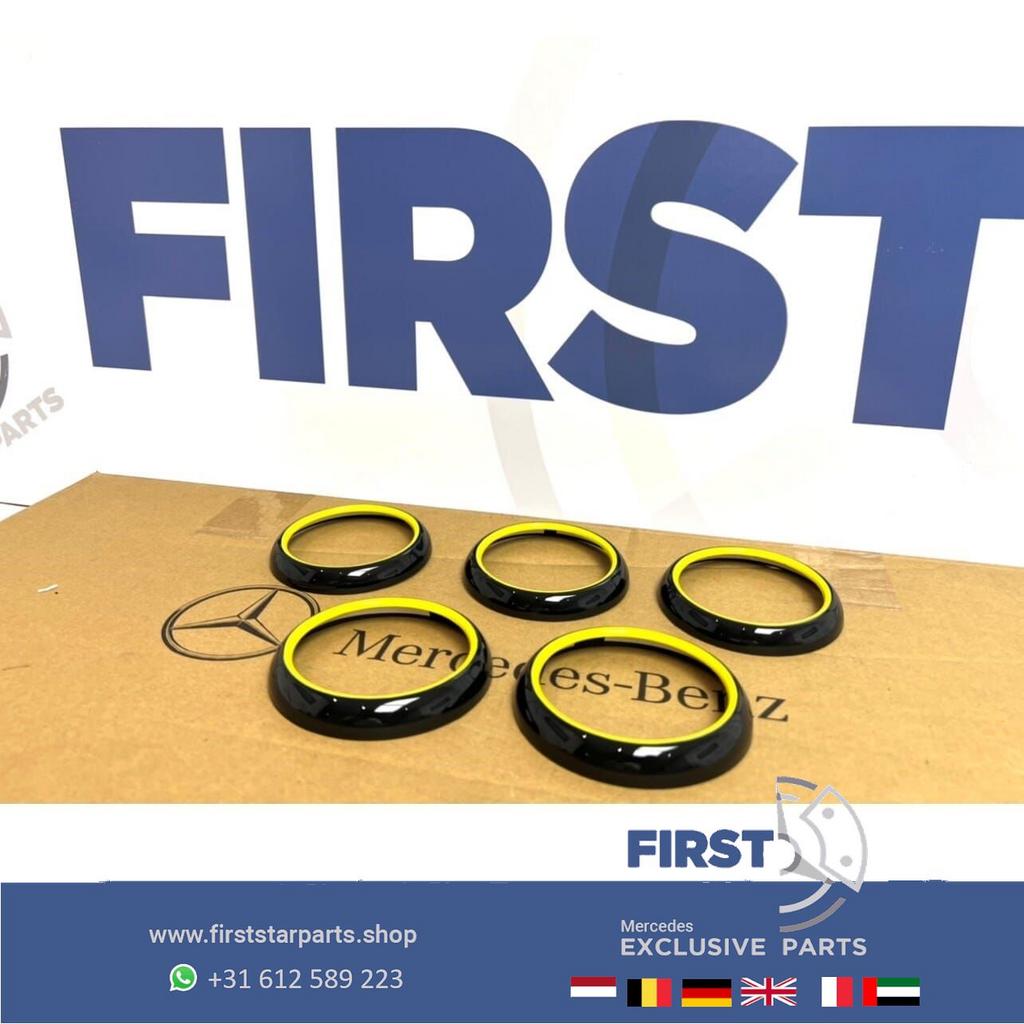 GELE AMG LUCHTROOSTERS voor Mercedes W176 W117 W156 A45 CLA4